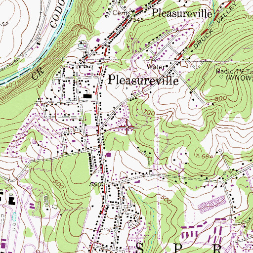Topographic Map of Kalreda Woods, PA