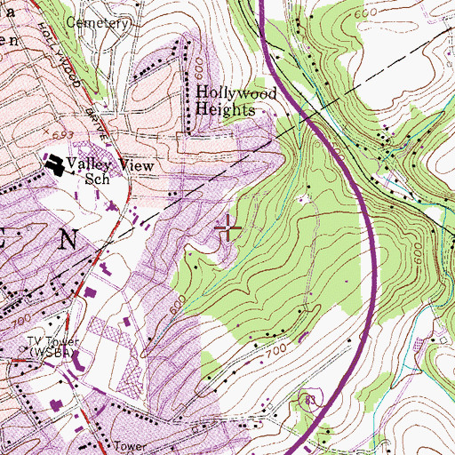 Topographic Map of Leafydale Terrace, PA
