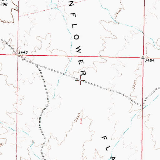 Topographic Map of Sunflower Flat, AZ