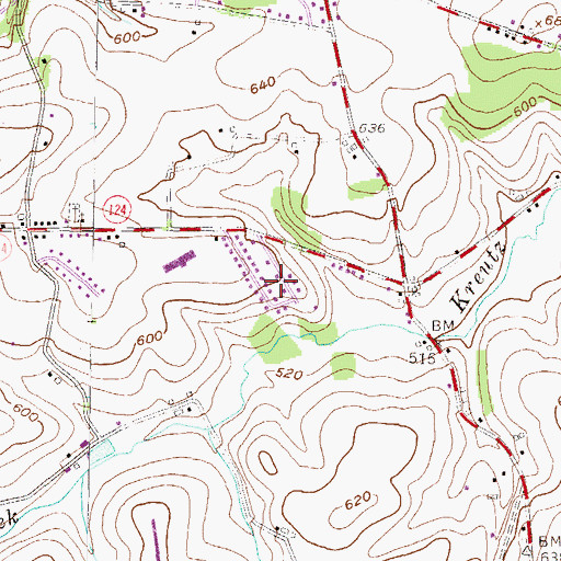 Topographic Map of Panorama Hills, PA