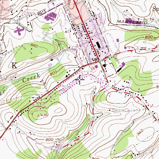 Topographic Map of Forest Hills, PA