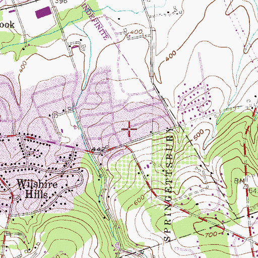 Topographic Map of Stonewood Farms, PA