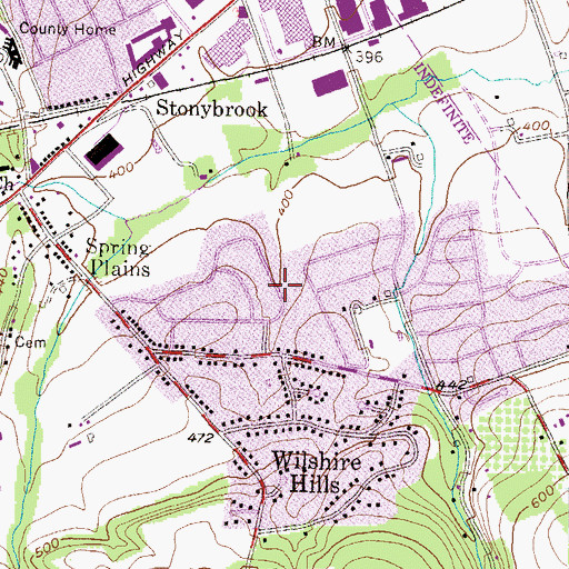 Topographic Map of Stonybrook Heights, PA