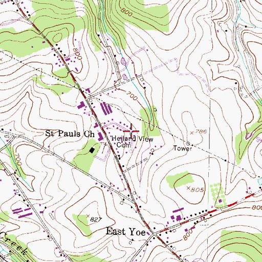 Topographic Map of Chapel View, PA
