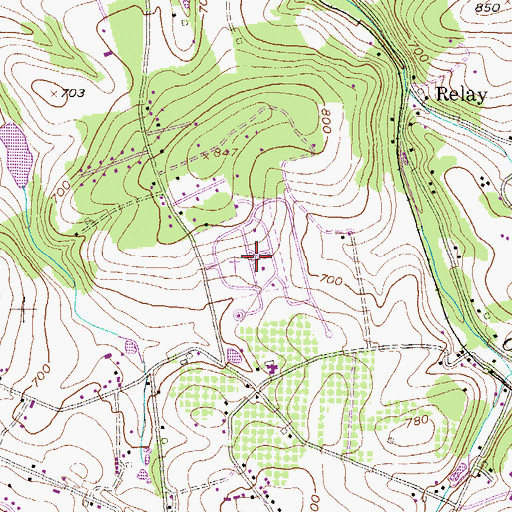 Topographic Map of Susquehanna Memorial Gardens, PA