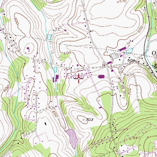 Topographic Map of Sylvania Heights, PA