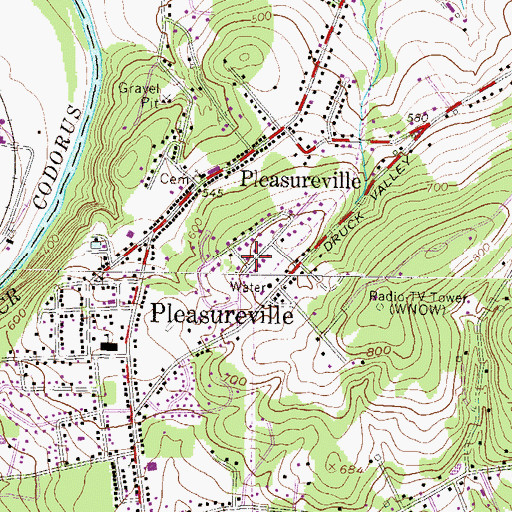 Topographic Map of North View Hills, PA