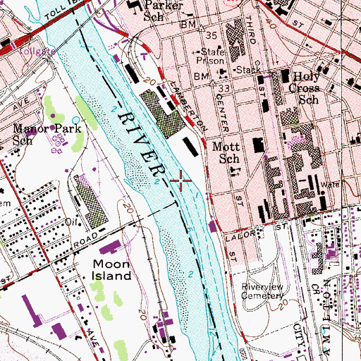 Topographic Map of Trenton Channel, PA