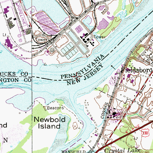 Topographic Map of Blake Channel, PA