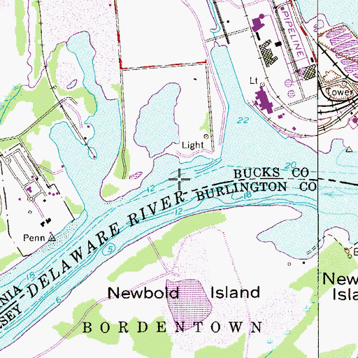 Topographic Map of Penn Channel, PA