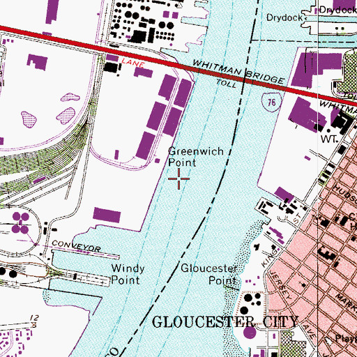 Topographic Map of Reach M, PA