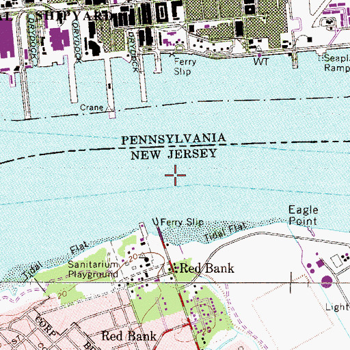 Topographic Map of Eagle Point Range, PA