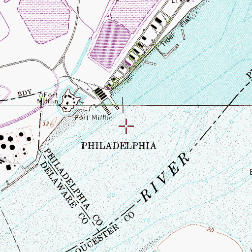 Topographic Map of Mifflin Range, PA