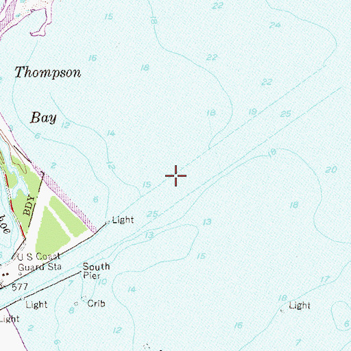 Topographic Map of Erie Harbor Entrance Channel, PA
