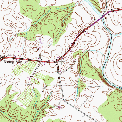 Topographic Map of Bino, PA