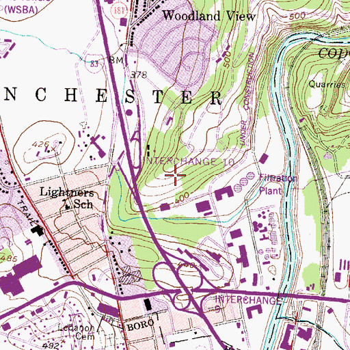 Topographic Map of White Oak Park, PA