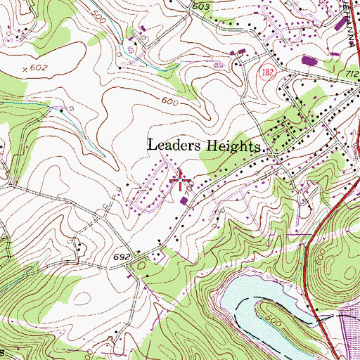 Topographic Map of Susquehanna Heights, PA