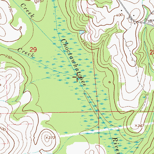 Topographic Map of Hamm Creek, AL