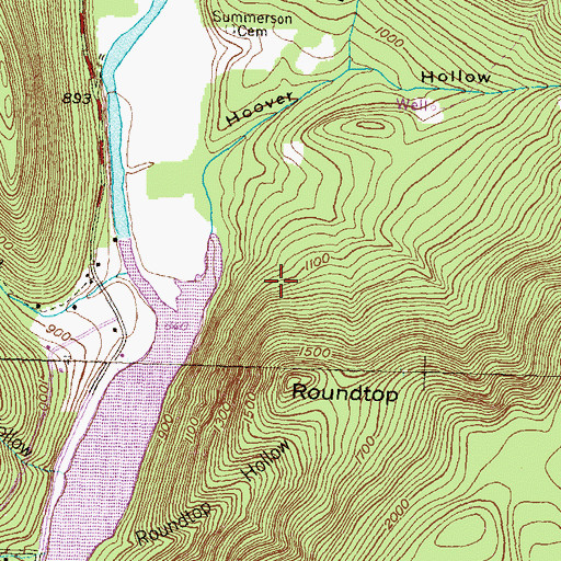 Topographic Map of Kettle Creek State Park, PA
