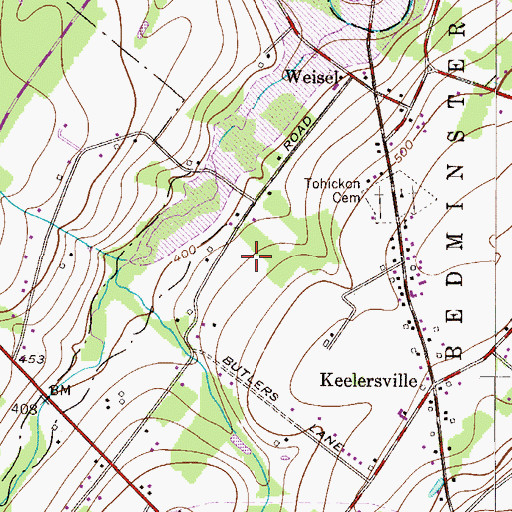Topographic Map of Nockamixon State Park, PA