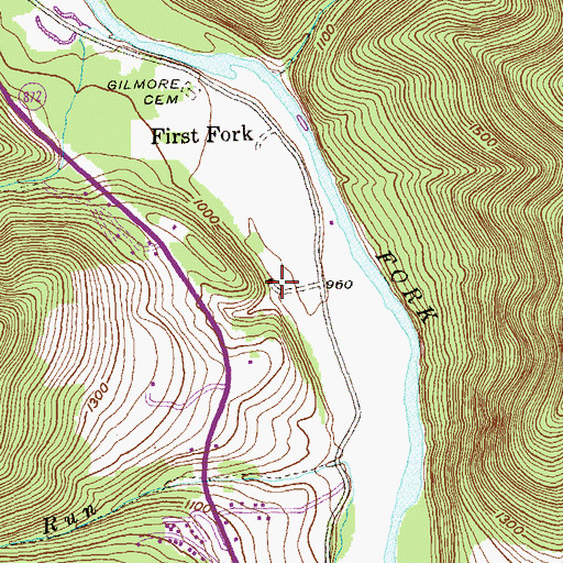 Topographic Map of Sinnemahoning State Park, PA