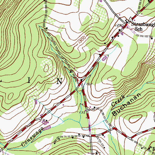 Topographic Map of Trust, PA