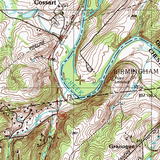 Topographic Map of Queonemysing (historical), PA