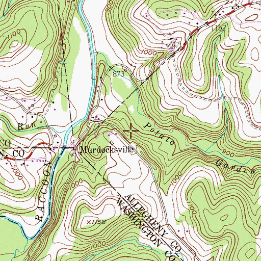 Topographic Map of Murdocksville, PA