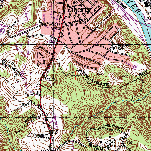 Topographic Map of Lincoln, PA