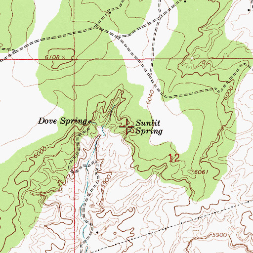 Topographic Map of Sunlit Spring, AZ