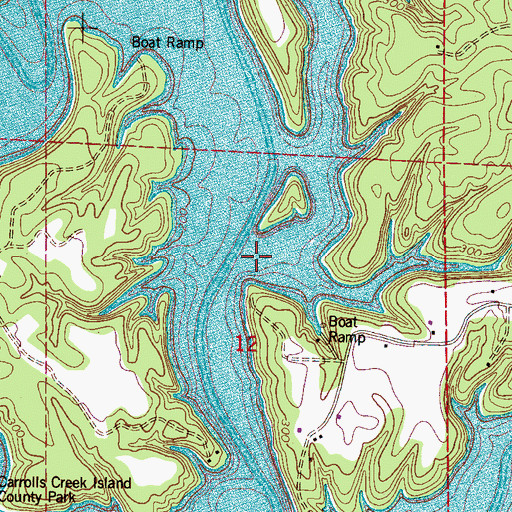 Topographic Map of Hamner Creek, AL