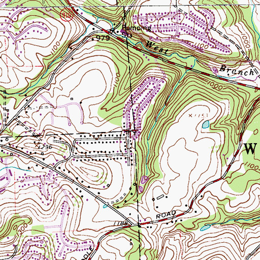 Topographic Map of Fawn Haven Number Two, PA