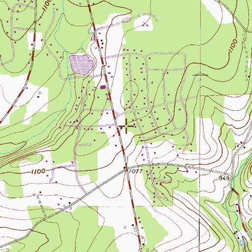 Topographic Map of Snyder School (historical), PA
