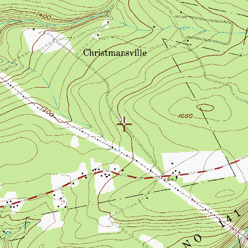 Topographic Map of Drakes Creek School (historical), PA