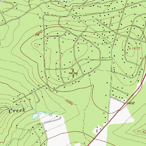 Topographic Map of Christman Fire Tower (historical), PA