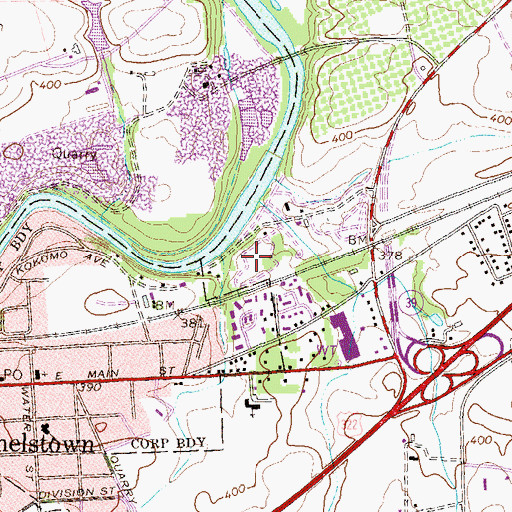 Topographic Map of Hershey Highmeadow Camp, PA