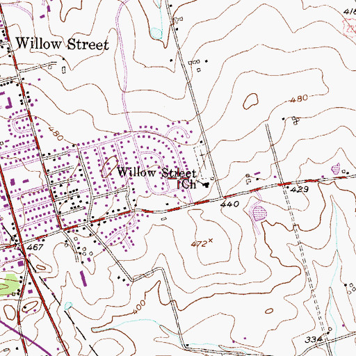 Topographic Map of Han Herr House, PA