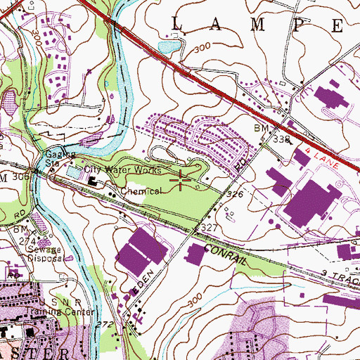 Topographic Map of Conestoga Pines Park, PA