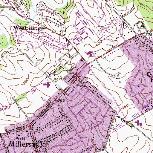 Topographic Map of Wynn Wood Manor, PA