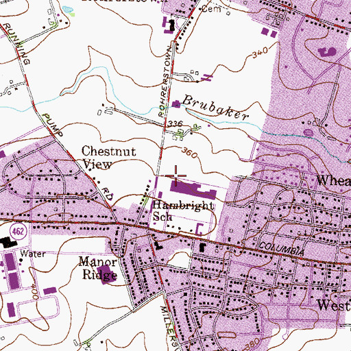 Topographic Map of Rohrerstown Elementary School, PA