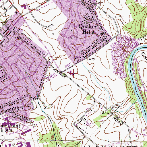 Topographic Map of Martin Elementary School, PA