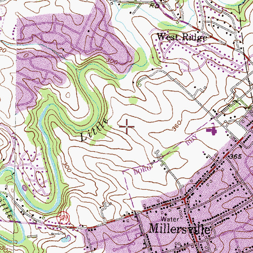 Topographic Map of Eshleman Elementary School, PA