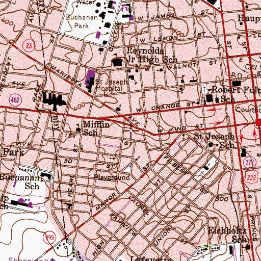 Topographic Map of Crystal Park, PA