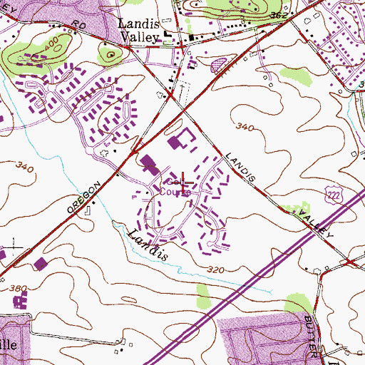 Topographic Map of Hemenz Golf Course, PA