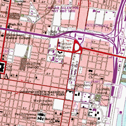 Topographic Map of Afro-American Museum, PA