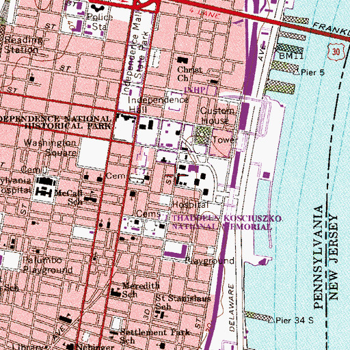 Topographic Map of Powel House, PA