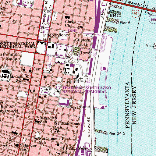 Topographic Map of Man Full of Troubles Tavern, PA