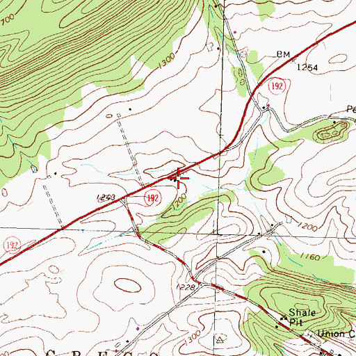Topographic Map of Logan School, PA