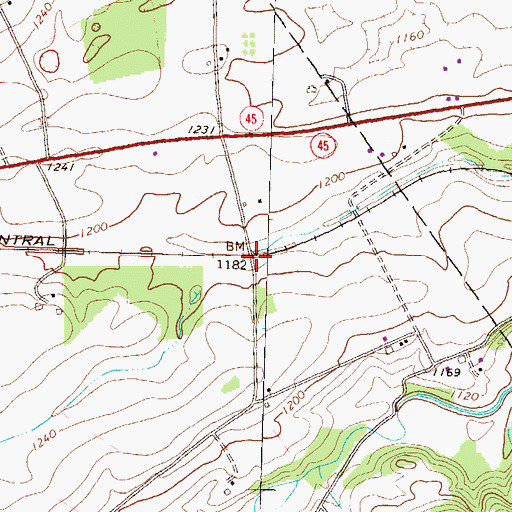 Topographic Map of Penns Cave, PA