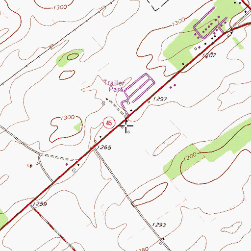 Topographic Map of Earlytown School, PA